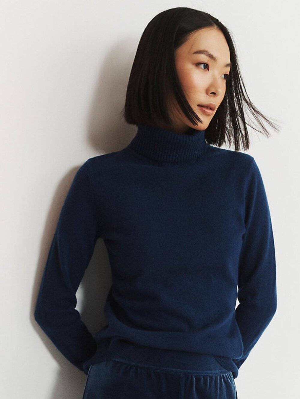 Prive' Cashmere Ladies Purple Pure Cashmere Luxury Pullover Sweater